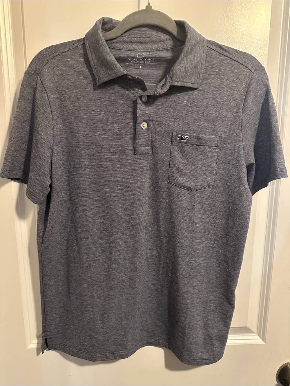 Vineyard Vines Men’s Heather Charcoal Short-Sleeve Pocket Polo